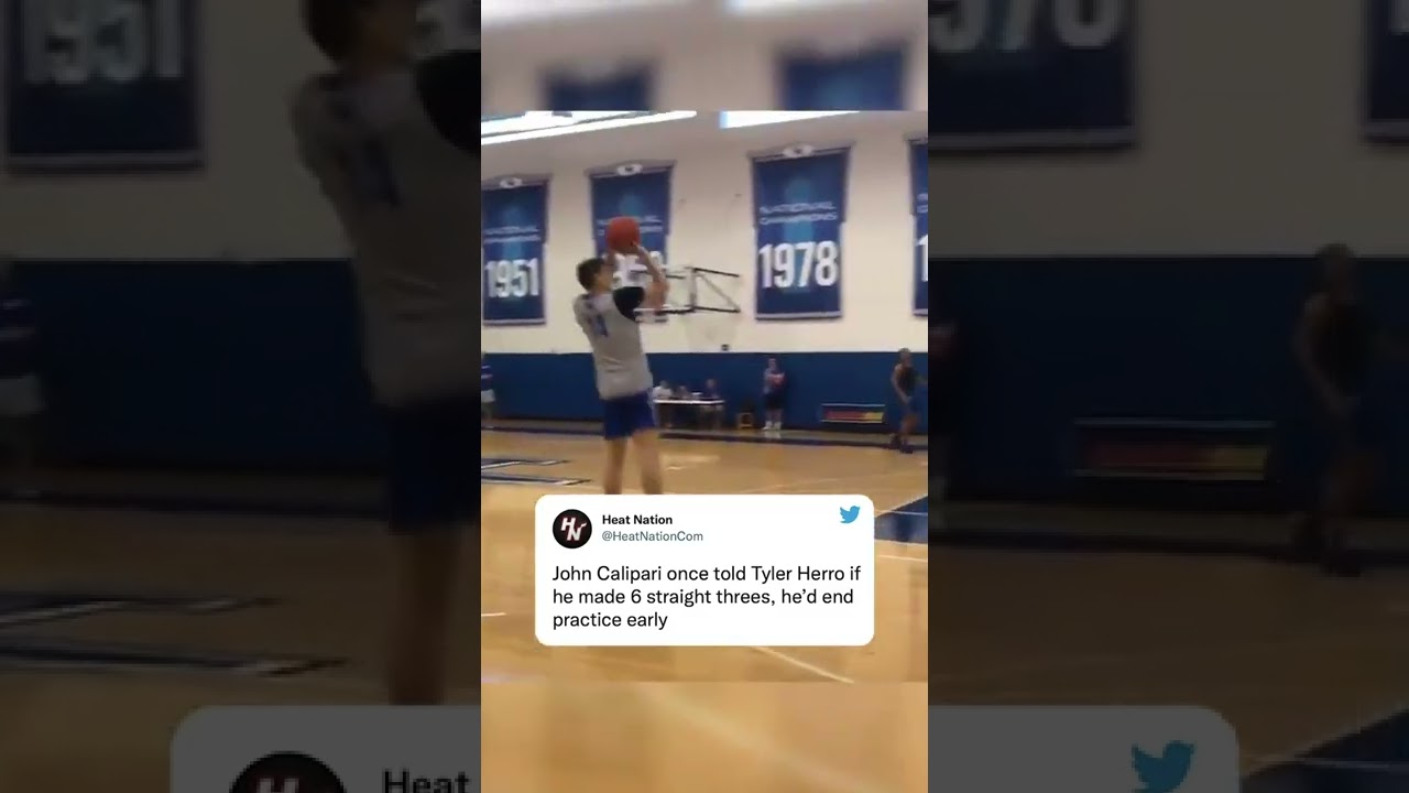 John Calipari told Tyler Herro if he made six 3s in a row, he&rsquo;d end practice early. He delivered 👏