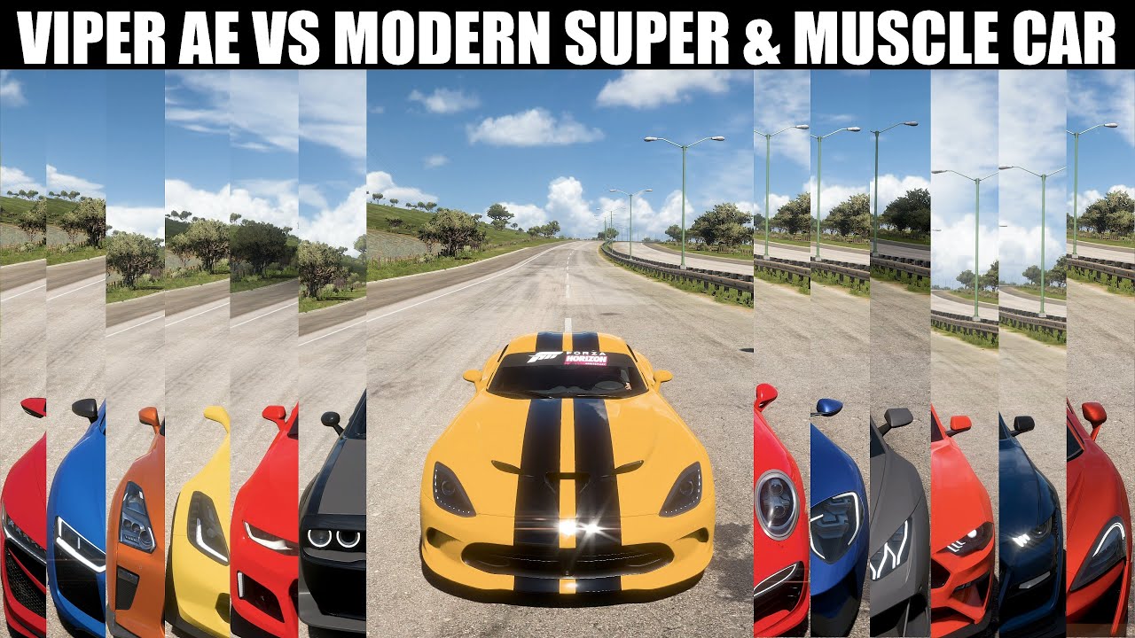 Forza Horizon 5 - Dodge Viper Anniversary Edition VS Modern Super & Modern Muscle Cars || Drag Races