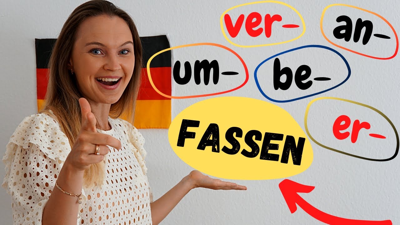 Verben mit dem Wortstamm -fassen (Deutsch lernen b2, c1)