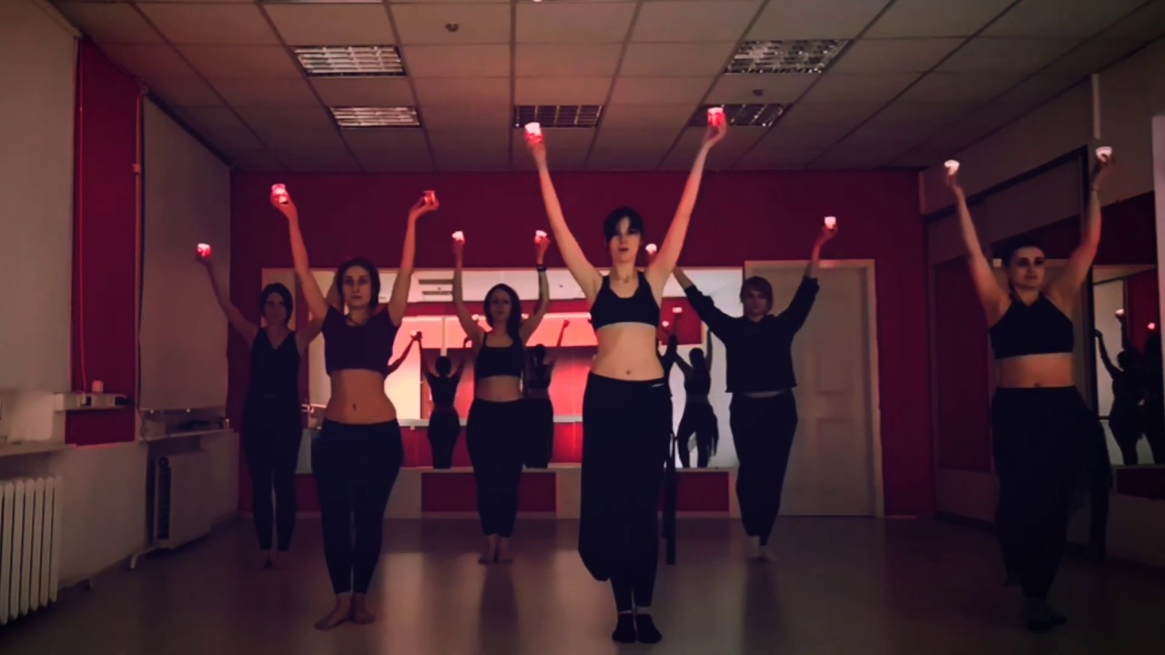 Tribal bellydance with candles
