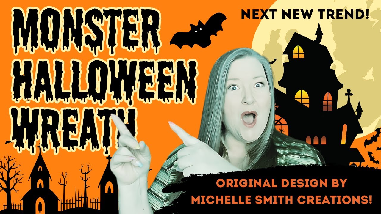 Fuzzy Monster Wreath DIY: A Halloween Original by Michelle Smith ~ Monster Halloween Wreath Tutorial