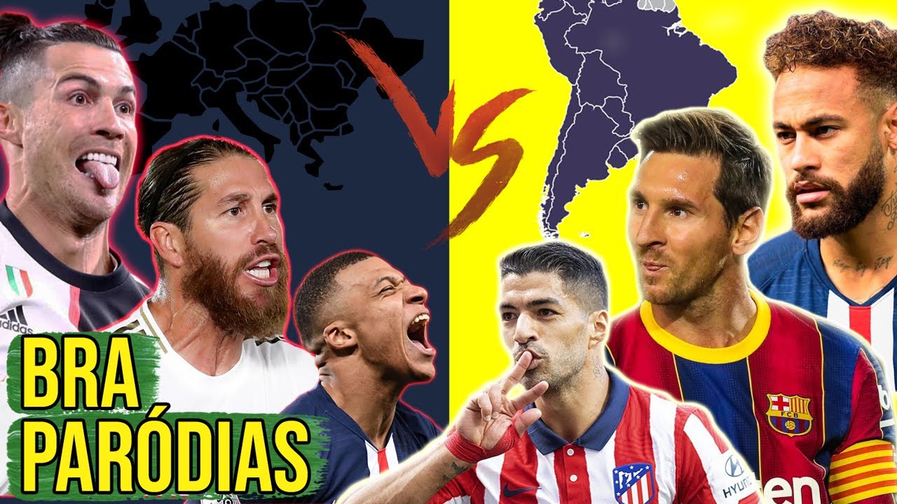 ♫ SELEÇÃO DA EUROPA x SELEÇÃO DA AMÉRICA DO SUL, QUAL A MELHOR? | Paródia Braba - Luísa Sonza