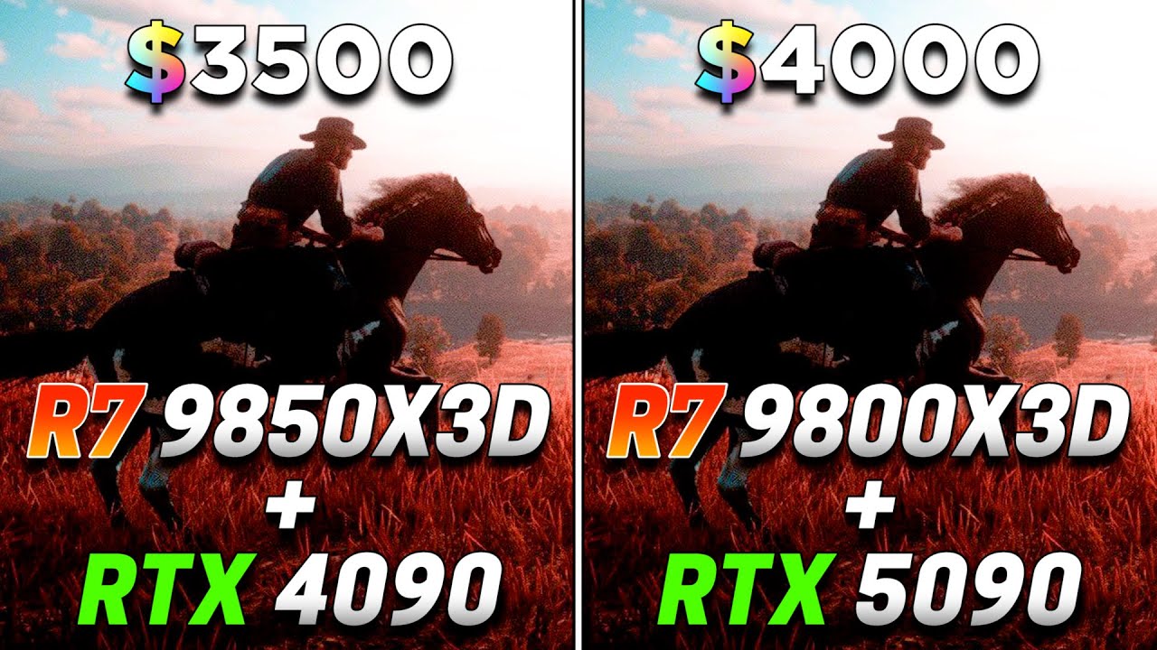Ryzen 7 9850X3D + RTX 4090 vs Ryzen 7 9800X3D + RTX 5090 | PC Gameplay Tested