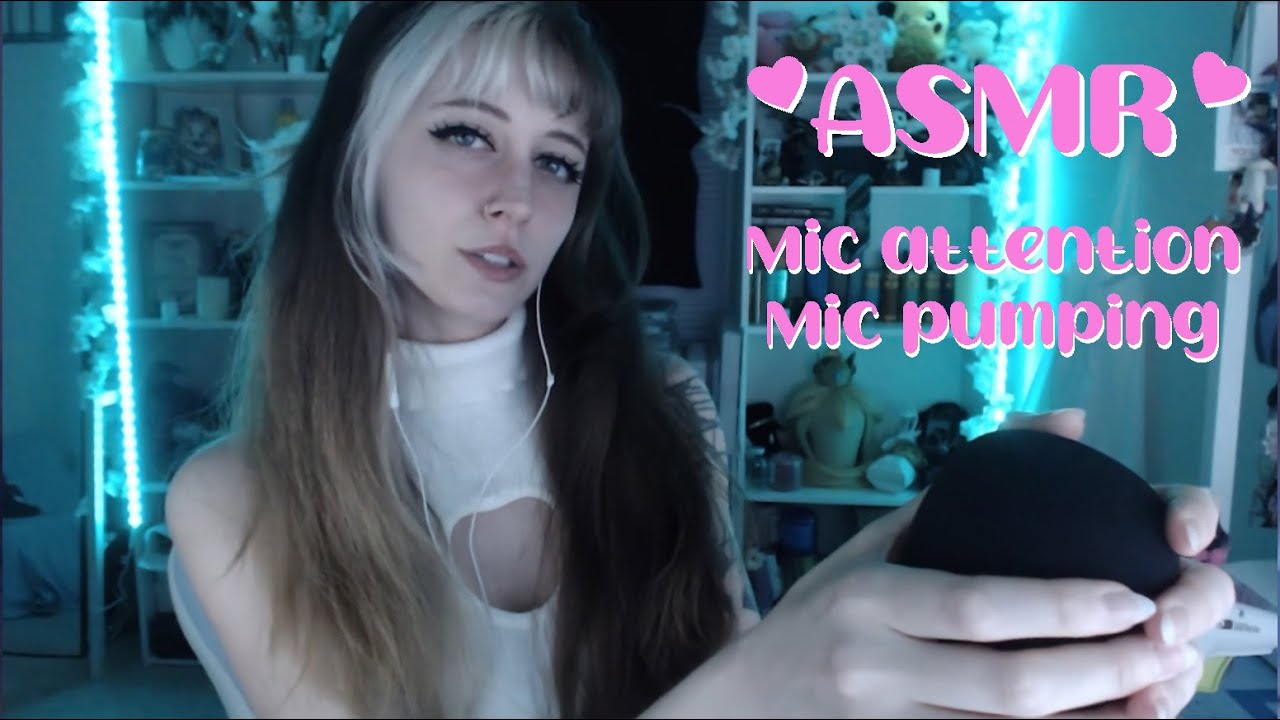 ASMR 💙 Mic attention for relaxing (light mic pumping)