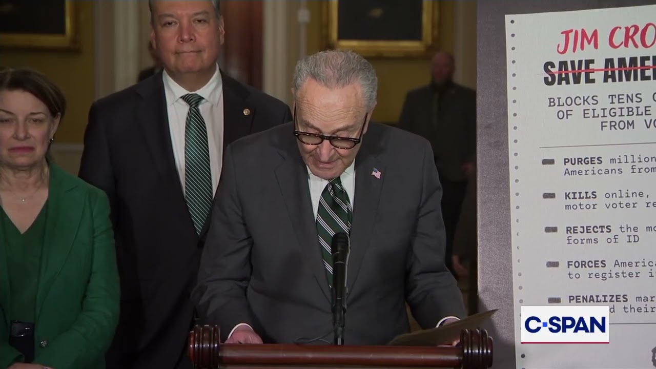 Сенатор Чак Шумер о своем несогласии с законом SAVE America Act.