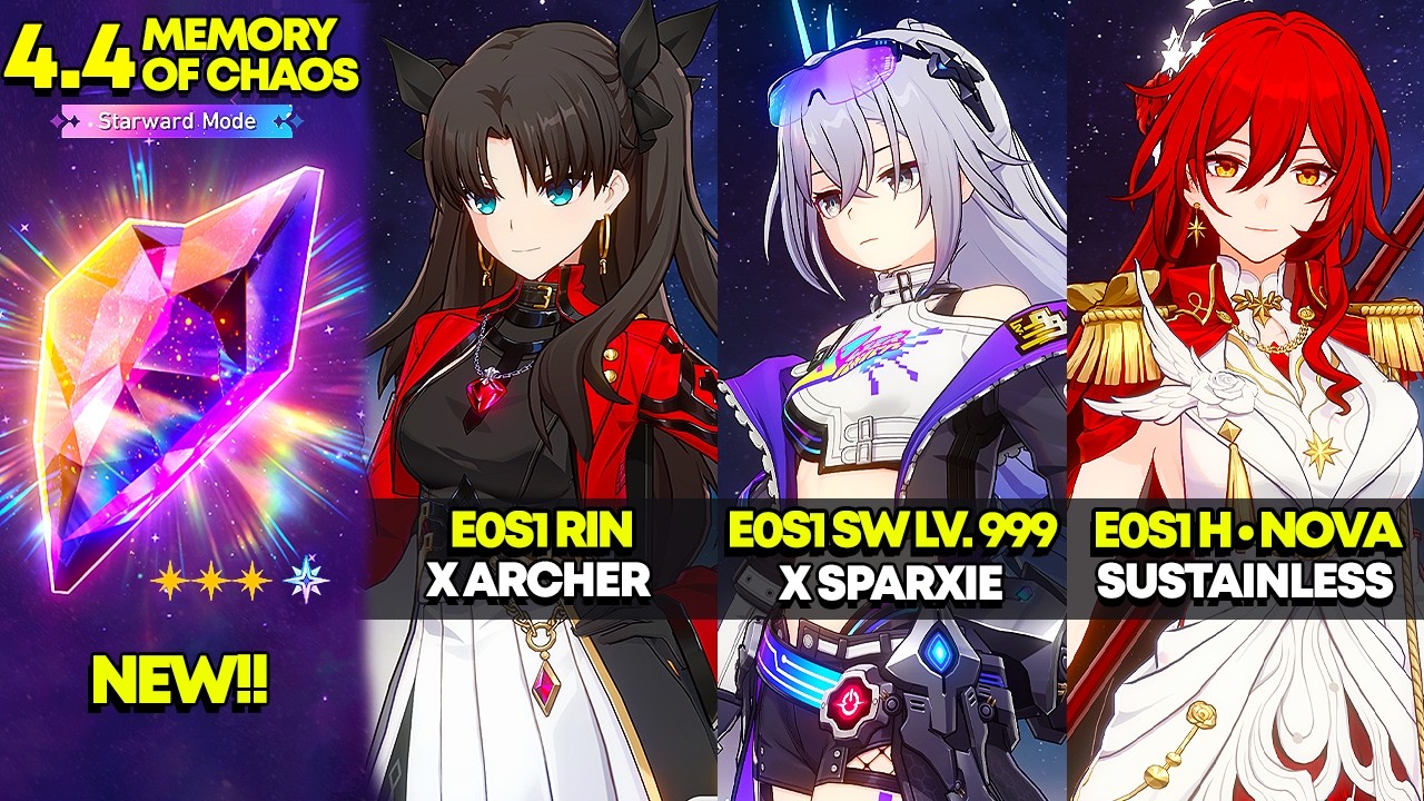 NEW Memory of Chaos 12: Starward Mode | E0S1 Rin, E0S1 SW Lv. 999, E0S1 Himeko &bull; Nova  | HSR 4.4