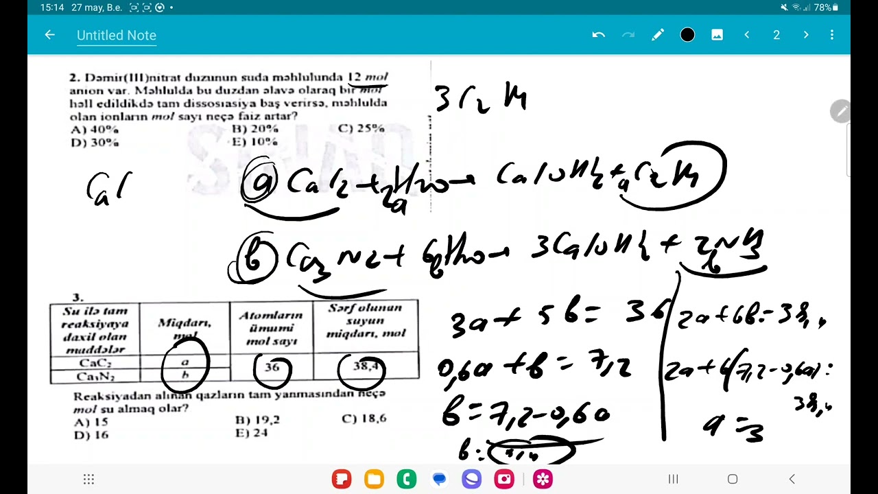 Əhliman Z  Test 31(sual 1 dən -5 dək)