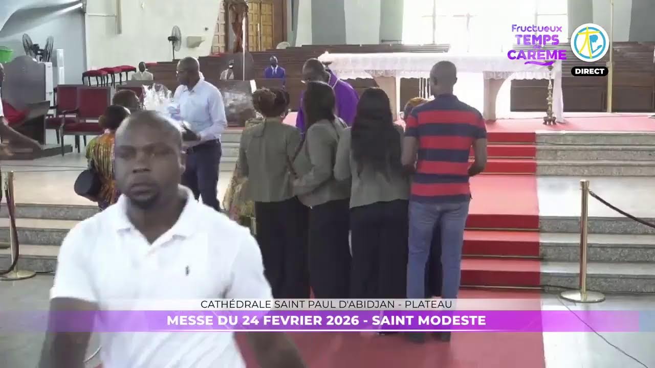 Messe de 12h30 du 24 février 2026 en direct de la Cathédrale Saint Paul d'Abidjan - Plateau