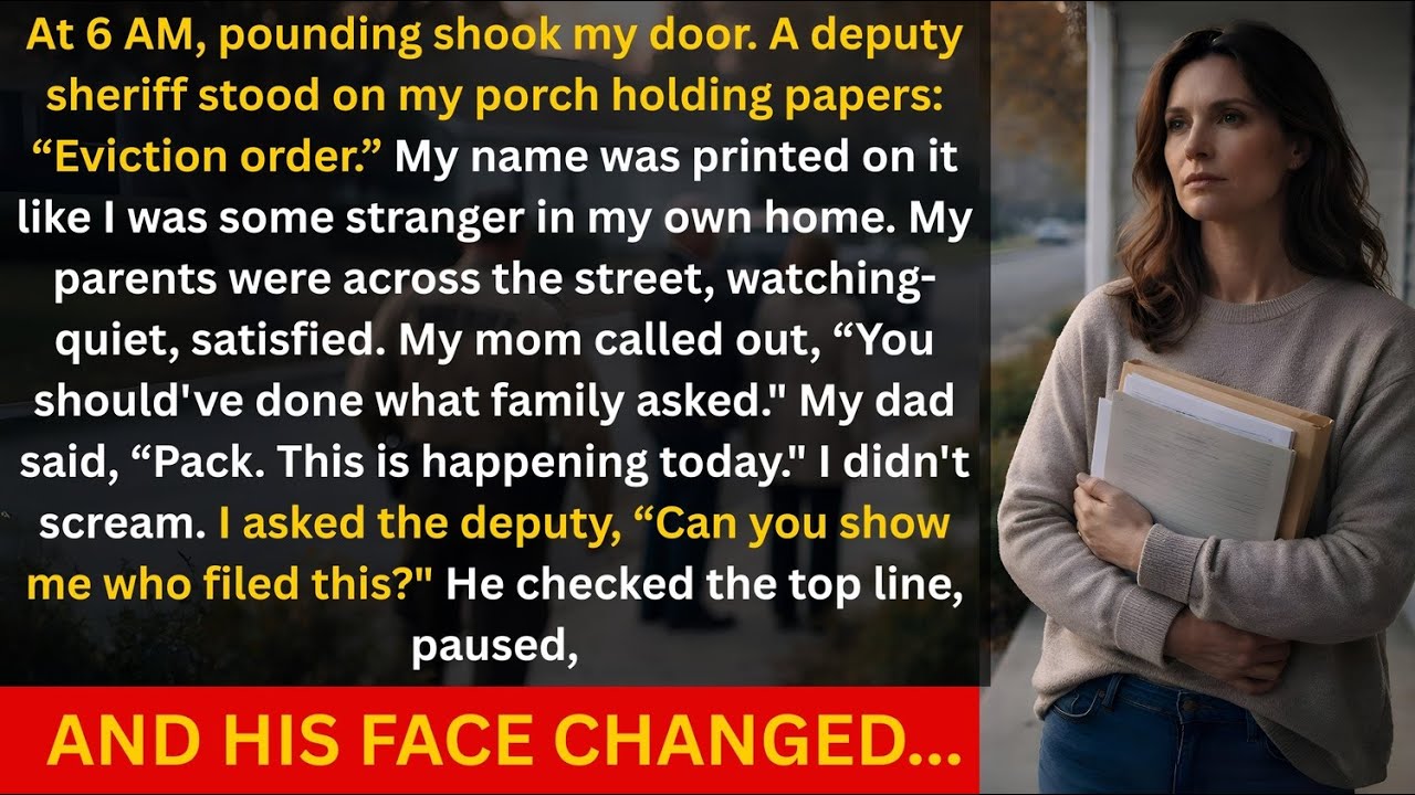 A Deputy Sheriff Showed Up at 6 AM With an Eviction Order — I Didn’t Know My Parents Filed It