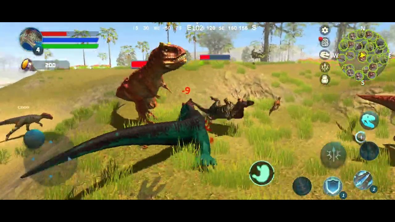Allosaurus vs Carnotaurus in allosaurus simulator