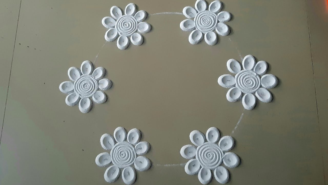 Latest Traditional Flower Rangoli Design for Lakshmipujan and Diwali | Diwali Rangolis | Top Rangoli