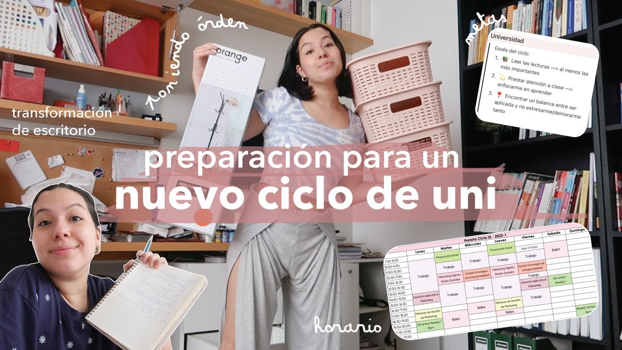 PREPARACIÓN PARA UN NUEVO CICLO | ordenando mi escritorio, laptop, cuadernos & metas