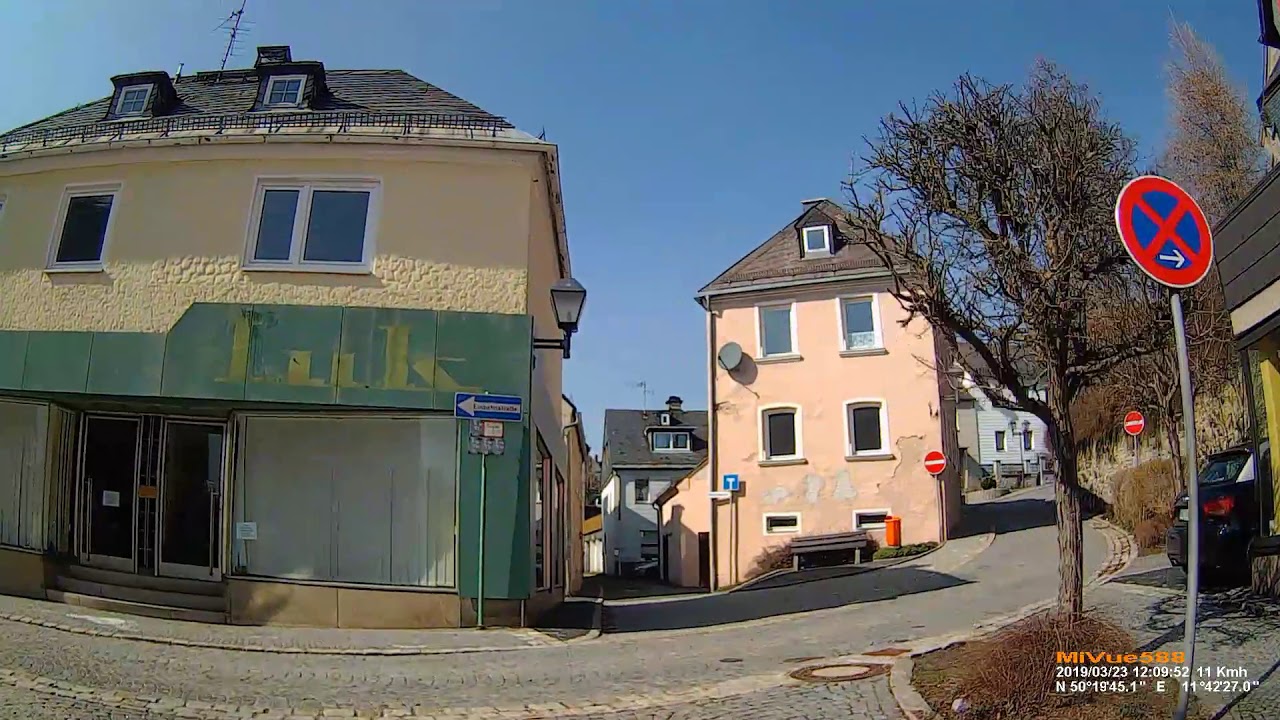 D: Stadt Naila. Landkreis Hof. Große Rundfahrt durch die Stadt. März 2019