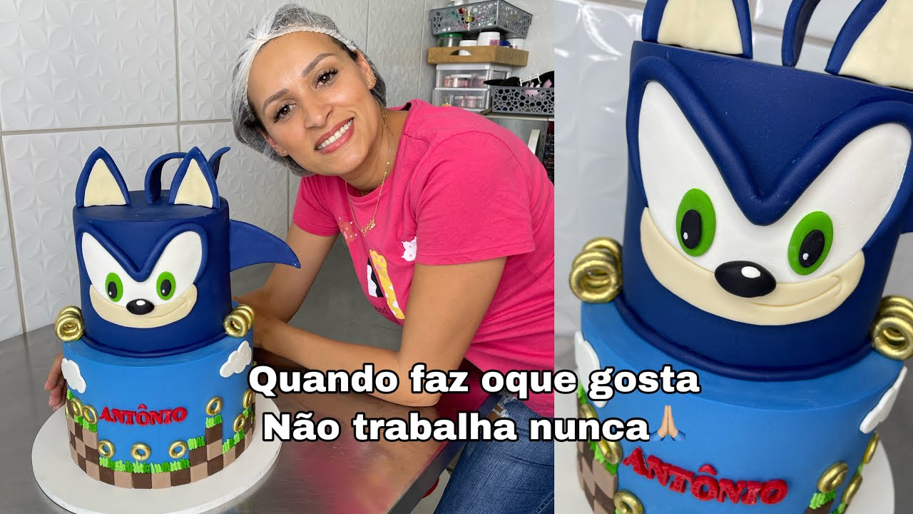 O BOLO DA CORRERIA SEM ÁGUA || BOLO SONIC 2 ANDARES || PASTA DE LEITE DA RAFA DOCE COM AMOR