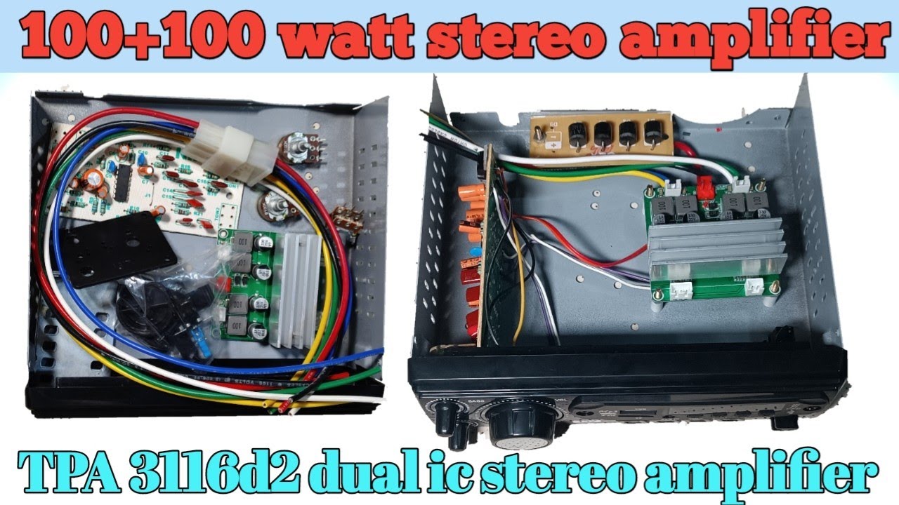 100+100watt stereo amplifier/TPA 3116d2 dual ic stereo amplifier