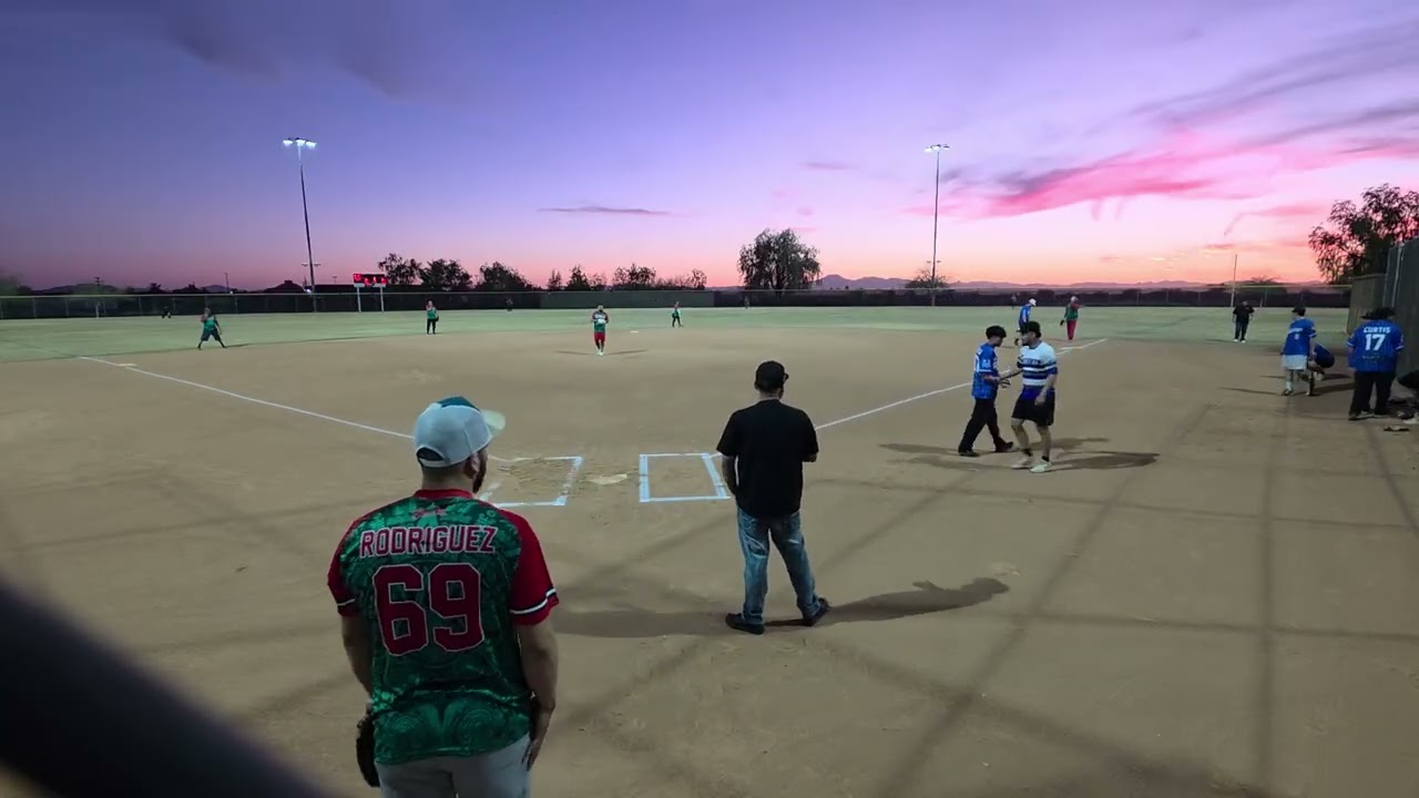 Thursday men's softball league season opener game 1 MEXICLAN vs waterboyz 2.26.26