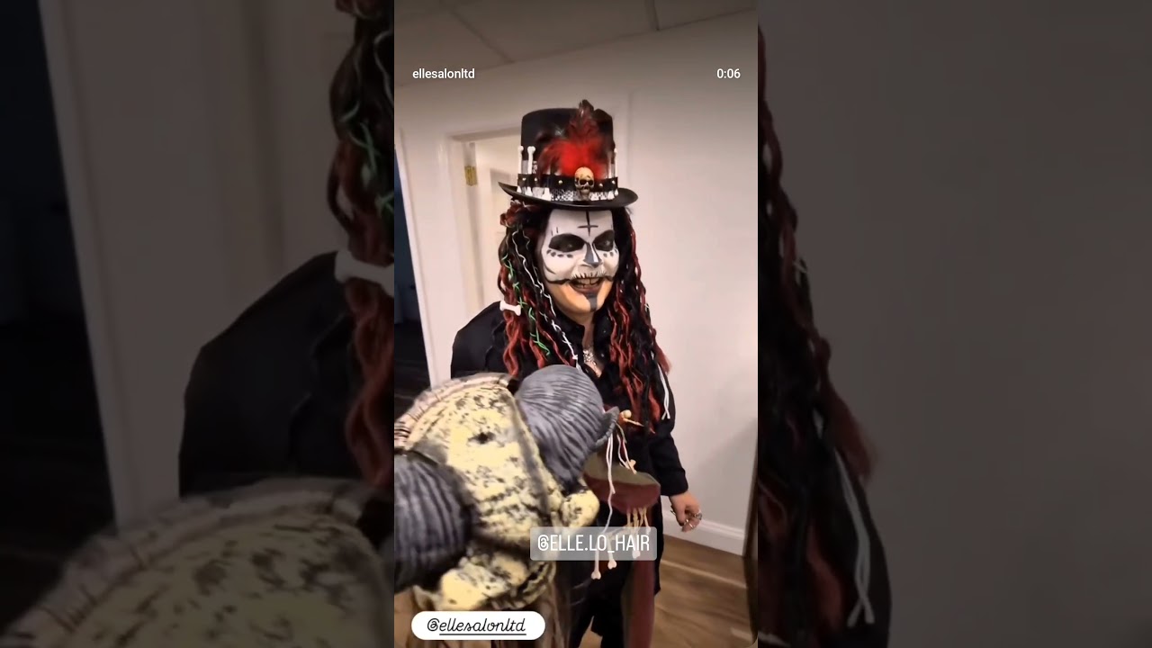 Voodoo-inspired makeup application by Lauren!☠️ #Halloween #voodoo