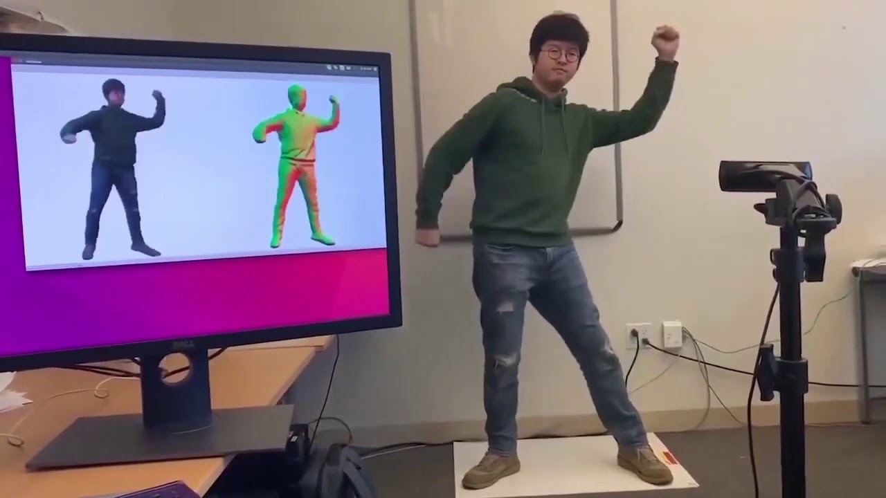 Monocular Real-Time Volumetric Performance Capture