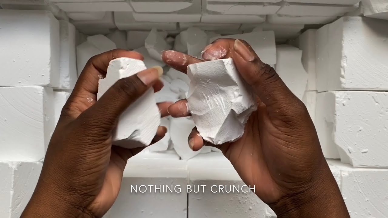 ASMR ~ 110 BLOCKS CRUNCHY PLAIN GYM CHALK CRUSH ~ (edit)