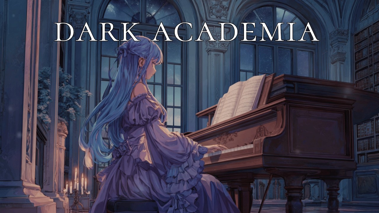 Midnight in the Study — Dark Academia Piano Ambience