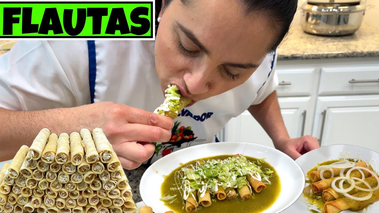 Flautas de pollo - **TOSTADOS y CRUJIENTES** mira este video! 🤫