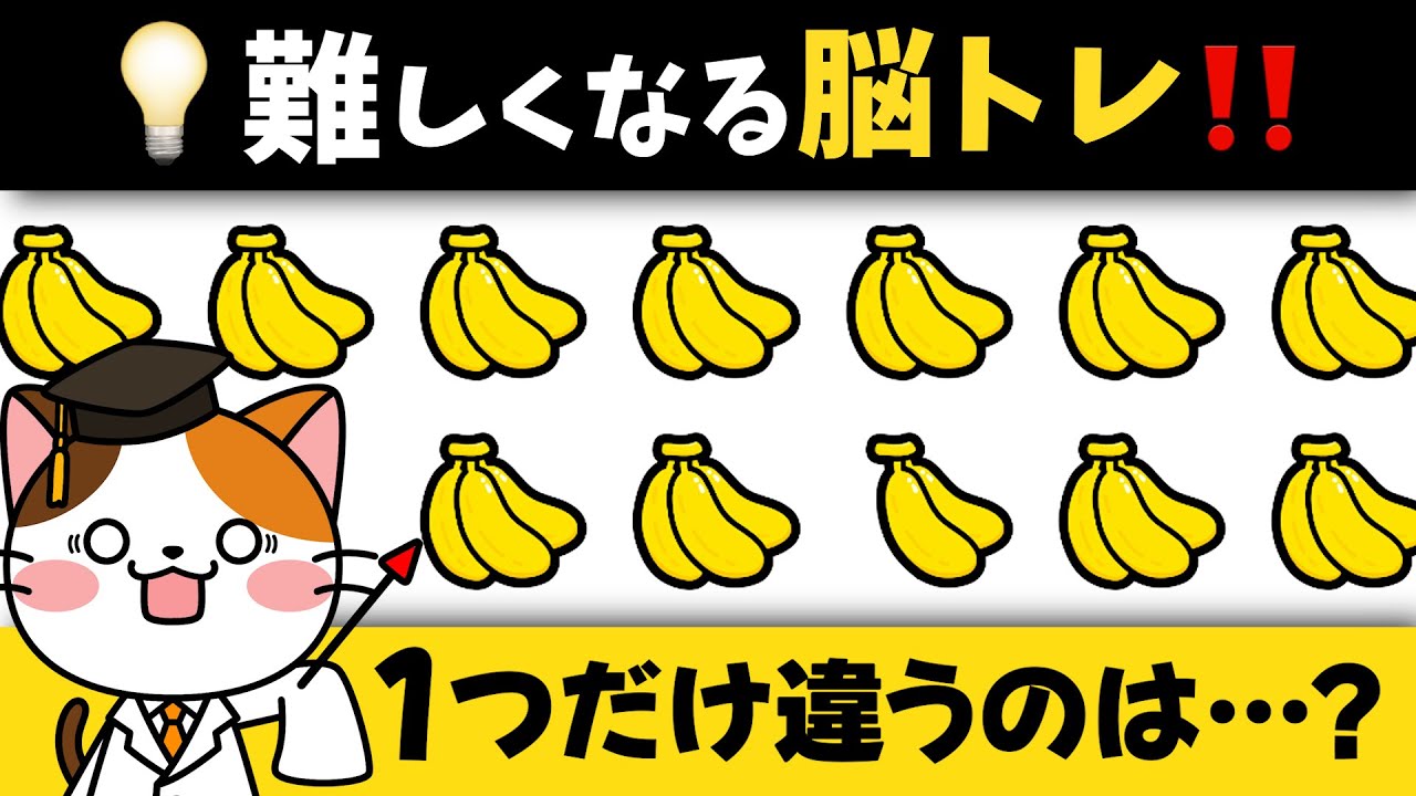 全問正解者はわずか1%⁉️大画面推奨の脳トレ・目トレ動画💡【朝食編】