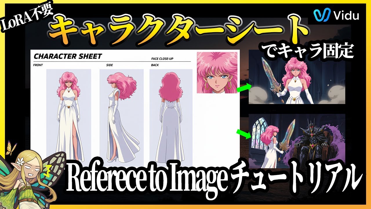 LoRA不要！キャラクターシートでキャラ固定する方法（Ref2Imgチュートリアル）