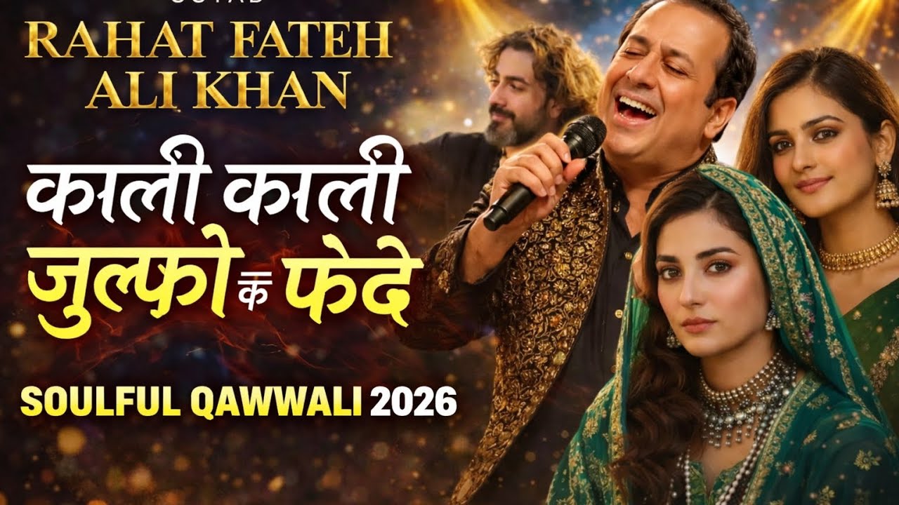 Kali Kali Zulfon Ke Phande | Rahat Fateh Ali Khan Qawwali | Soulful Romantic Sufi Song 4K HD