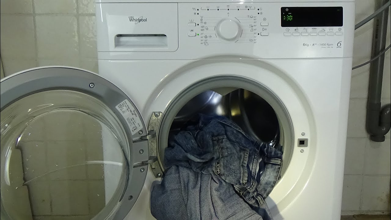 Whirlpool Primo 1406 UM, Jeans rapid wash program 40 °C, Washing machine test example lavadora 