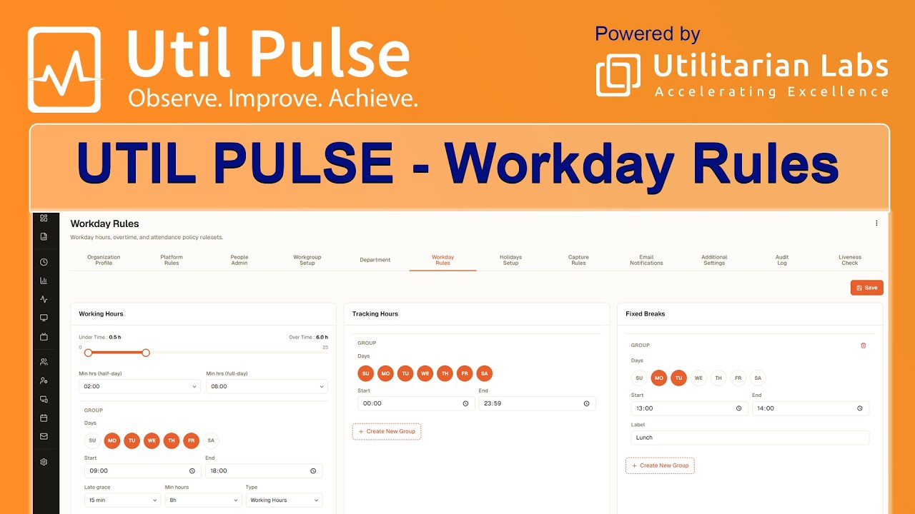 How to Configure Workday Rules in UtilPulse | Complete Setup Guide