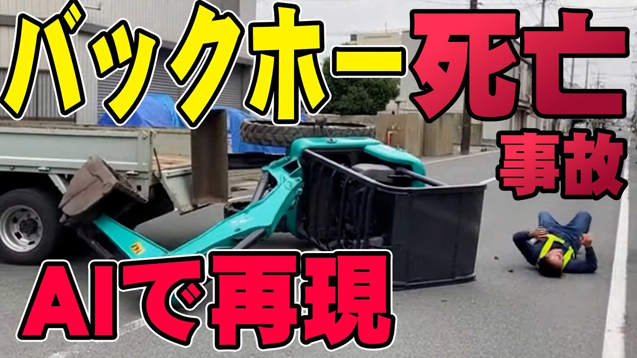 【衝撃】近年の全国のバックホー死亡事故の瞬間をAIで完全再現、現場で起きる「死を」回避する生存ルート！７選【安全教育】
