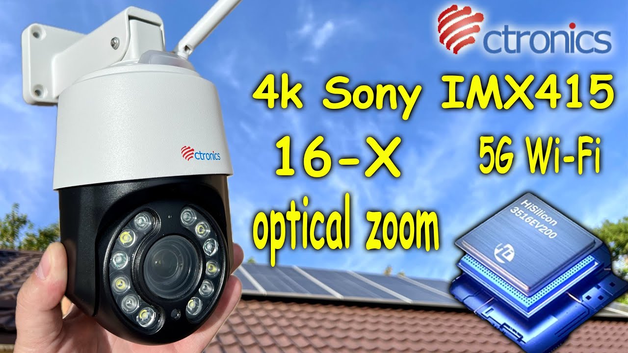 Самая ПРАВДИВАЯ 4k SONY IMX415 камера Ctronics СЛЕЖЕНИЕ+ЗУМИРОВАНИЕ ЛЮДЕЙ, АВТО, ЖИВОТНЫХ