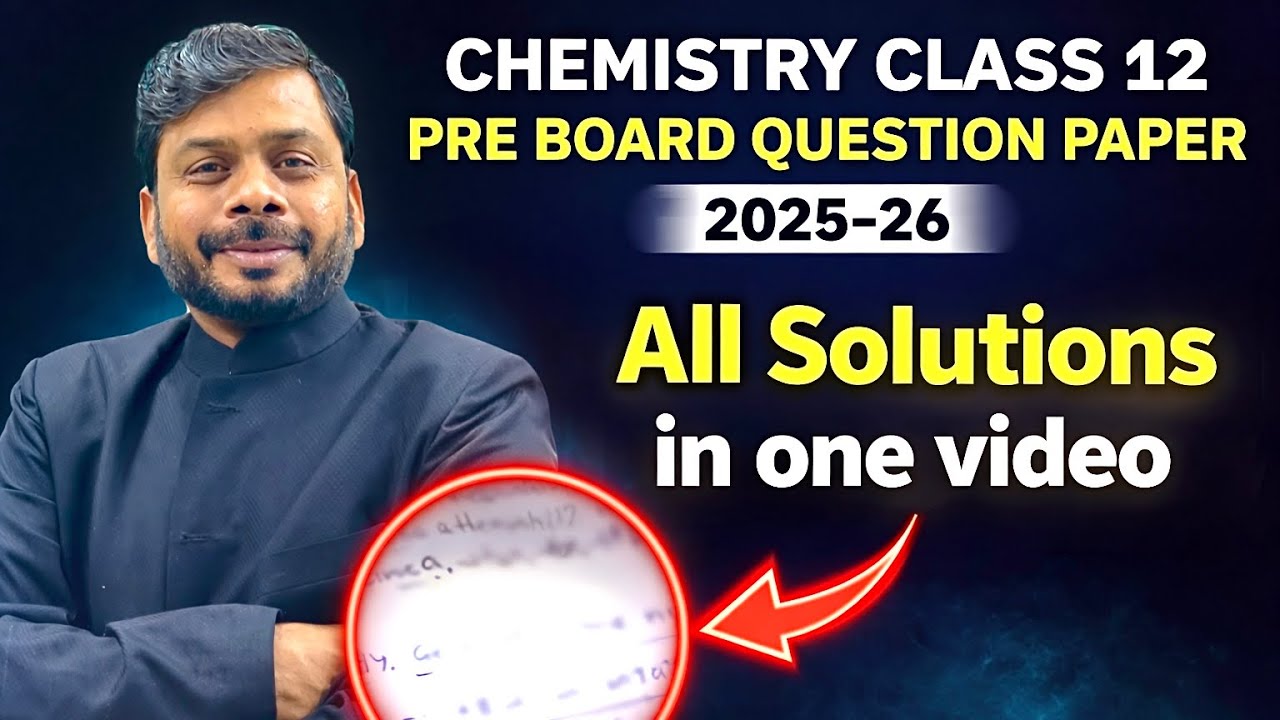 Chemistry class 12 pre board question paper2025 answer // #chemistry 