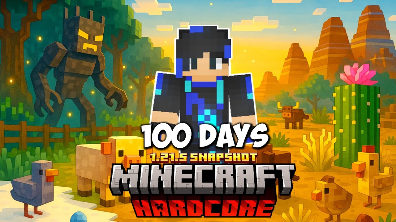 J'ai survécu 100 jours en Hardcore sur la NOUVELLE mise à jour Minecraft !