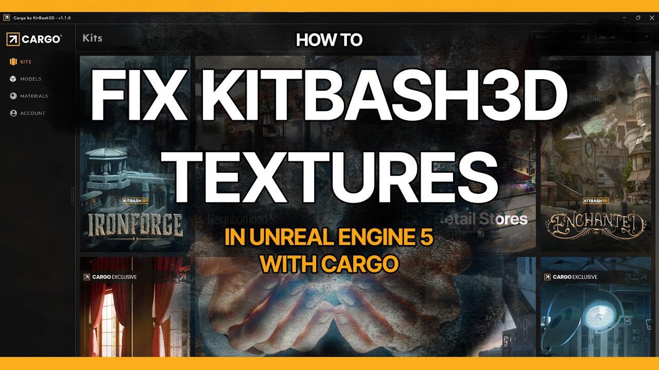 Fix Kitbash3D Textures using Unreal Engine 5 & Cargo