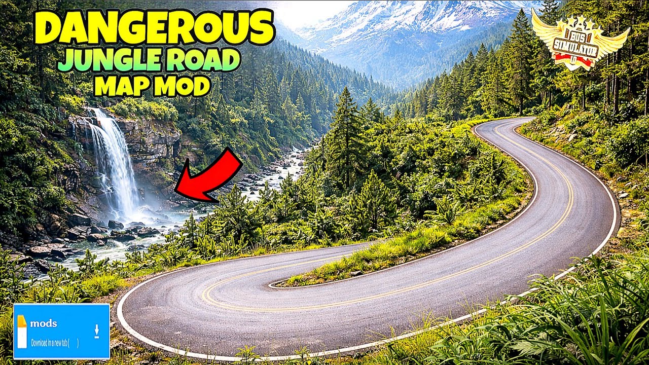Map Mod Bussid 4.4.1 - New Jungle Road Mod For Bus Simulator Indonesia | Bussid Map Mod |Bussid