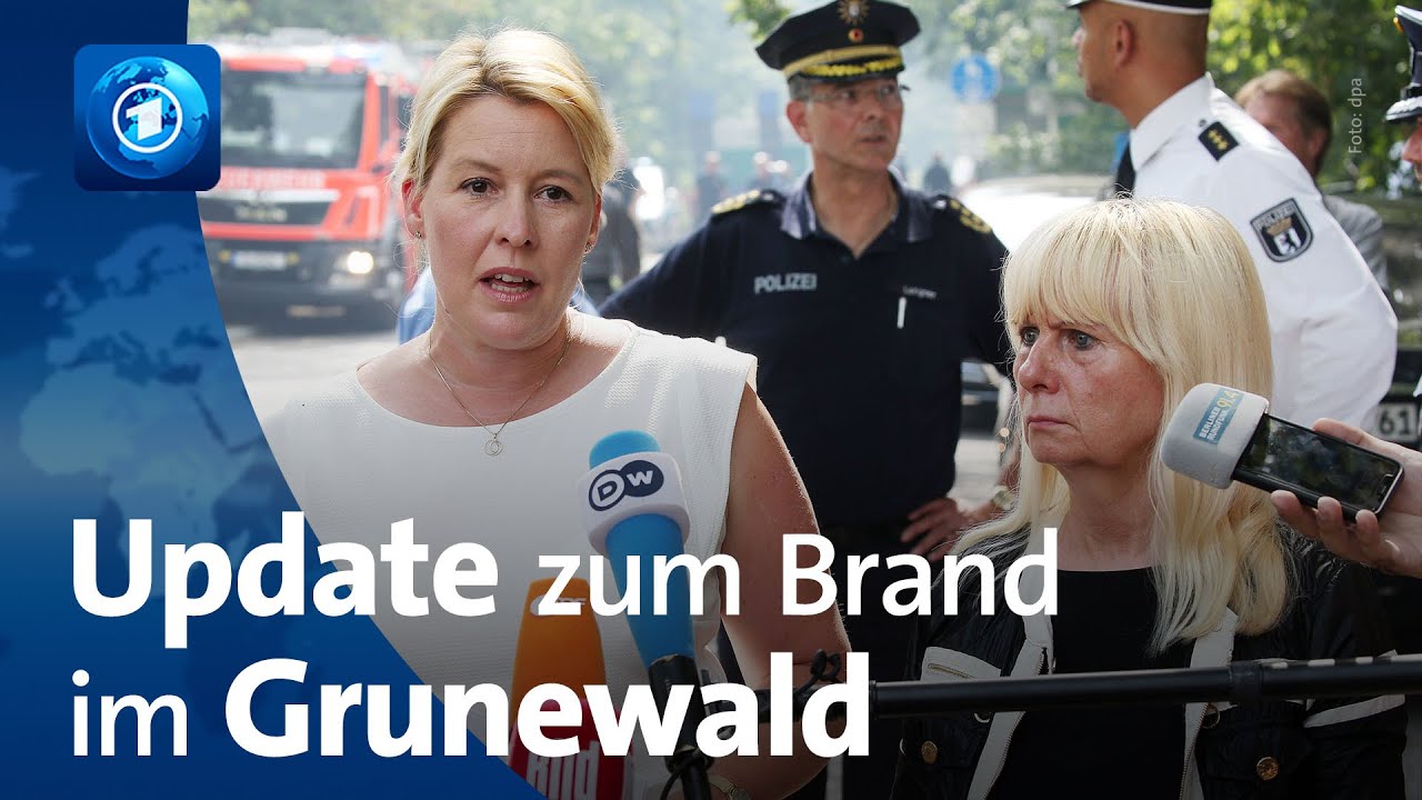 Brand im Grunewald in Berlin: Die aktuelle Lage mit Statement von Bürgermeisterin Giffey