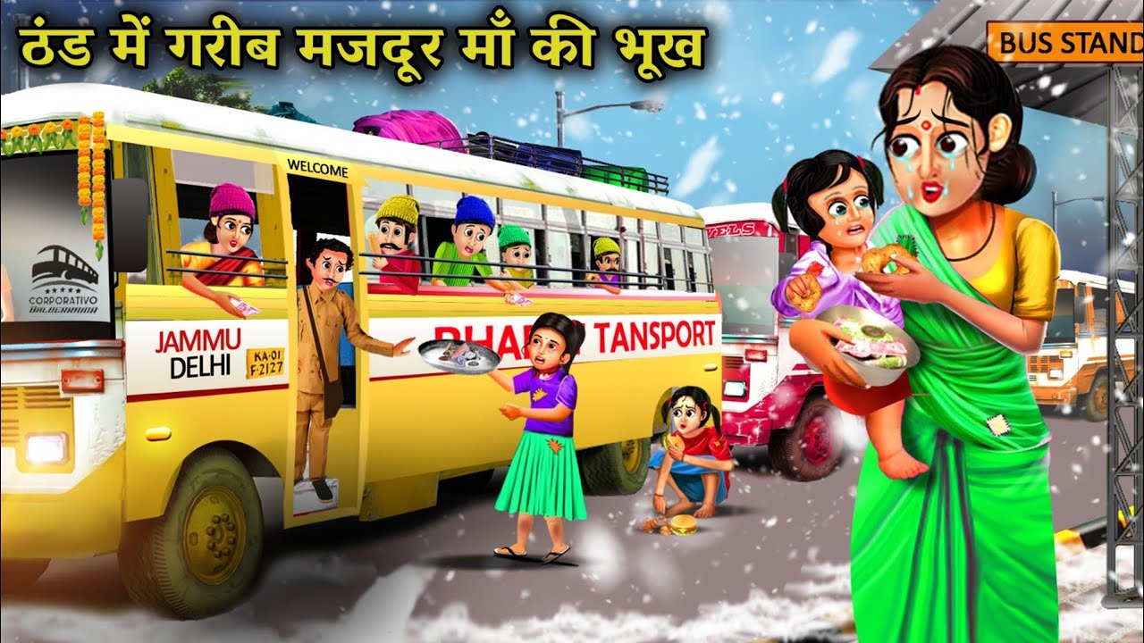 ठंड में गरीब मजबूर मां की भूख|| जादुई कहानियां|| thand mein Garib majbur man ki bhookh|| chacha...
