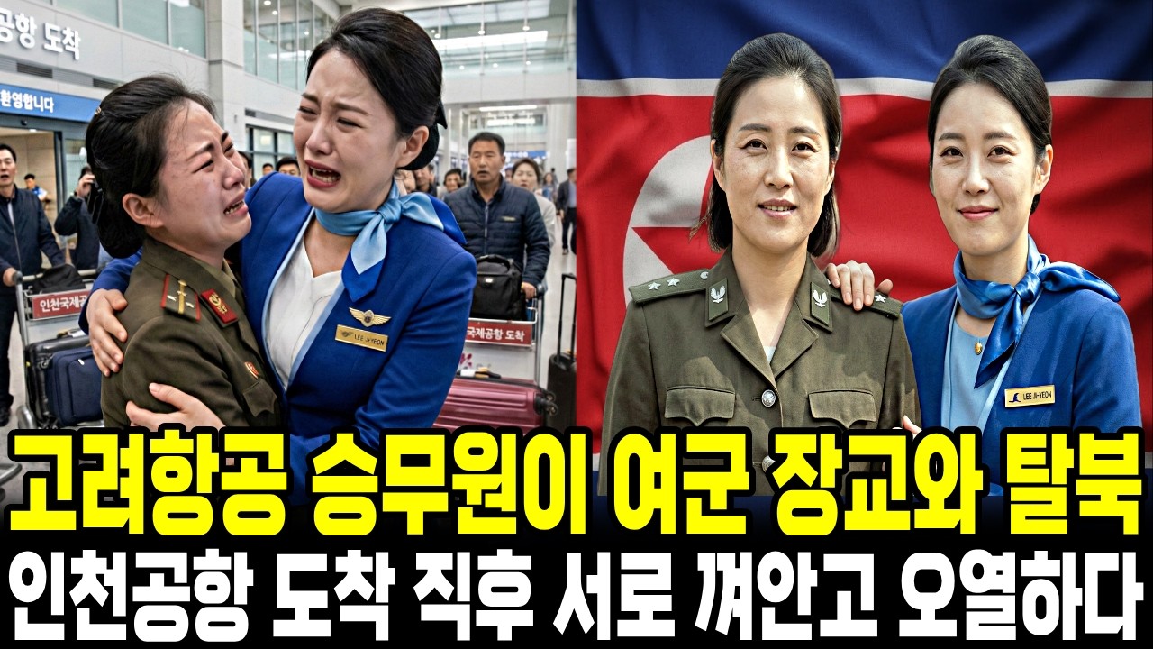 고려항공 승무원이 여군 장교와 탈북, 인천공항 도착 직후 서로 껴안고 오열한 이유