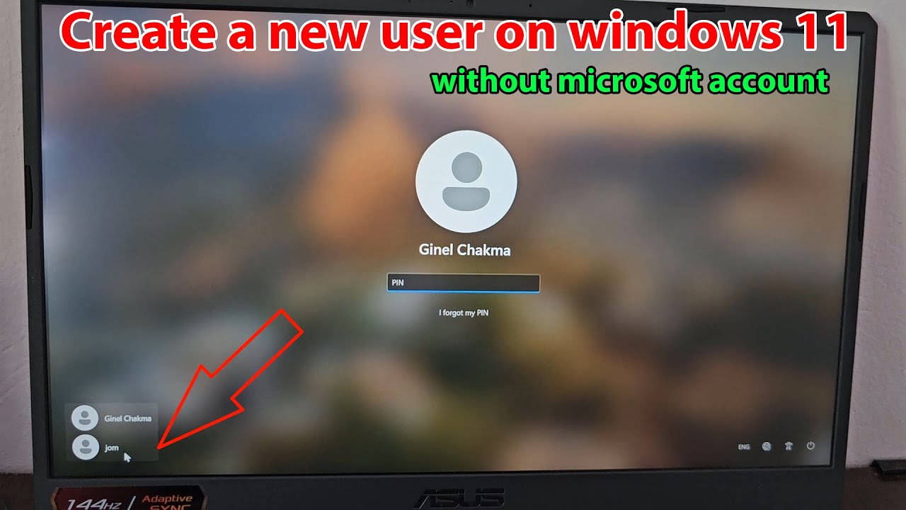 How to create a new user on windows 11 without microsoft account