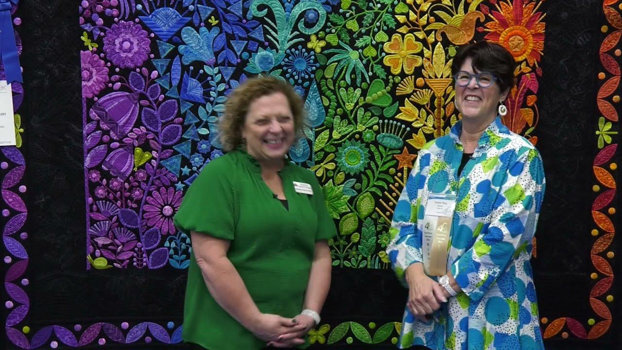 Karen K. Buckley: COLOR SPLASH GARDEN - 2024 AQS Quilt Contest - Lancaster 1st Place Winner