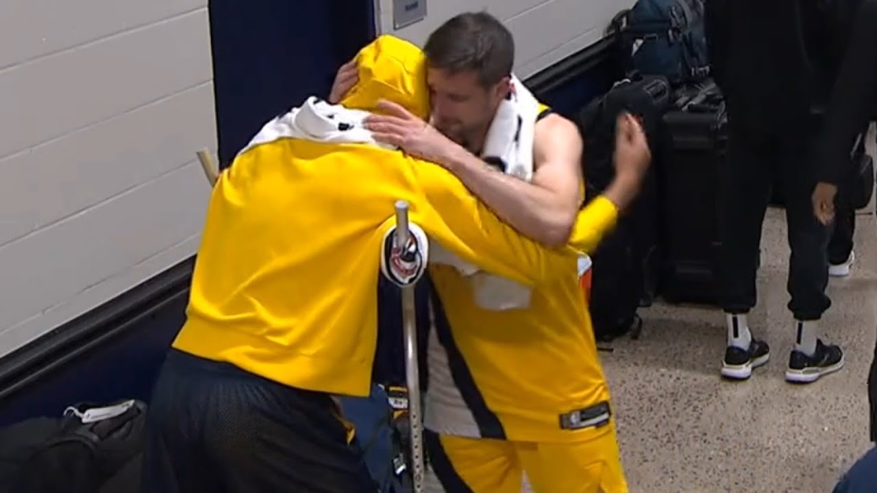 Tyrese Haliburton on crutches meets Pacers in tunnel after losing NBA Finals