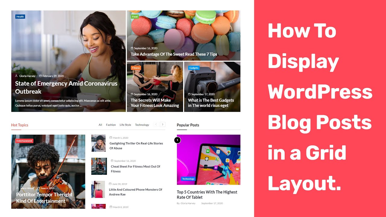 Как отображать записи блога WordPress в виде сетки с помощью Postx — Gutenberg Post Grid Blocks