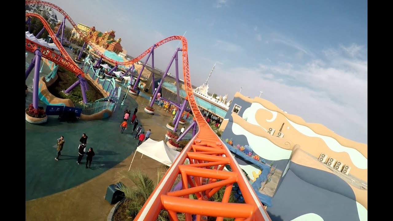 Steel Dolphin Onride Mounted Go Pro 1080P 60FPS POV Shanghai Haichang Ocean Park