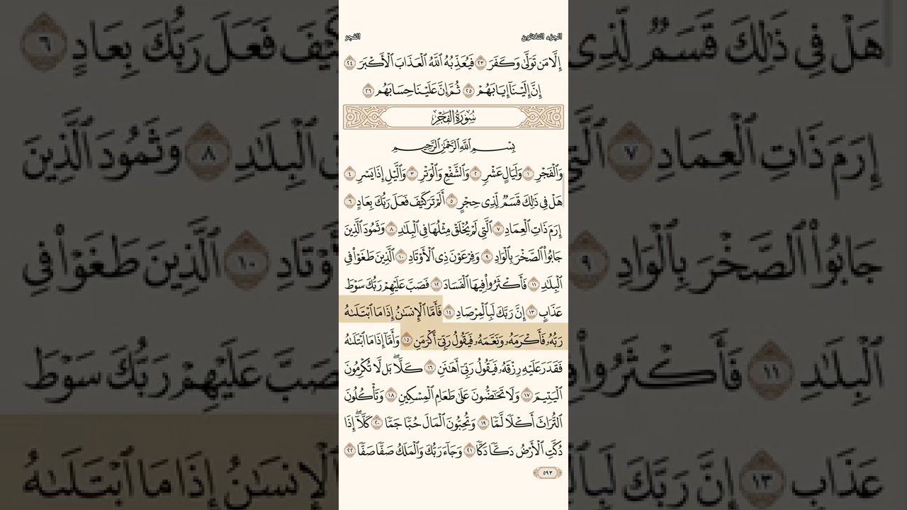 سورة الفجر/إبراهيم الأخضر
