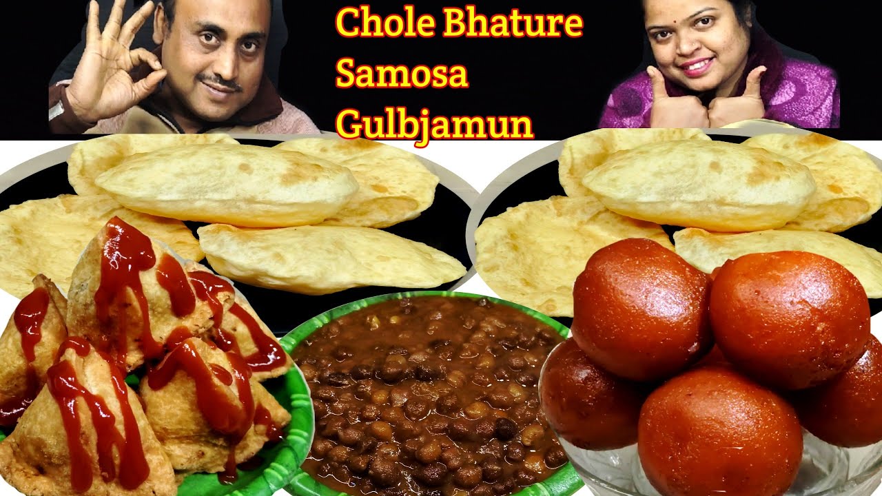 SAMOSA CHOLE BHATURE GULABJAMUN EATING CHALLENGE