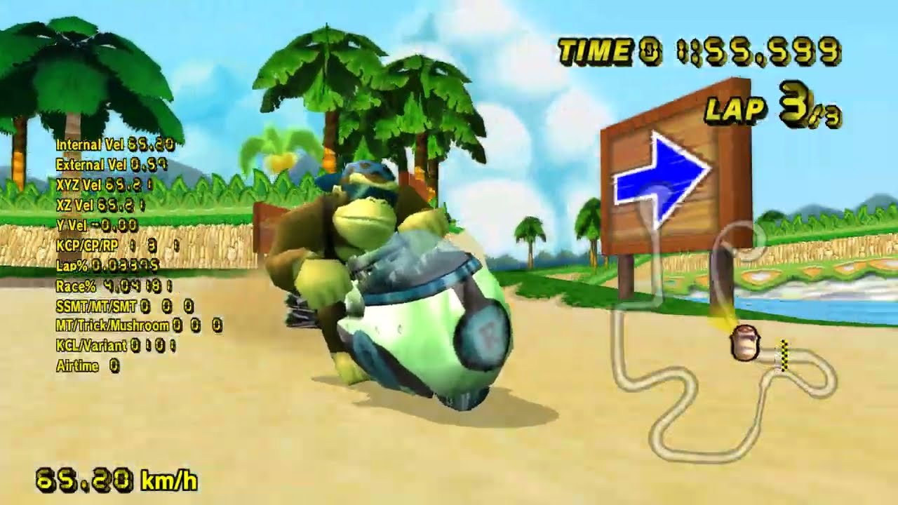 (TAS) DK's Jungle Parkway - 1:55.599 (Gimmick Vehicle Mod)