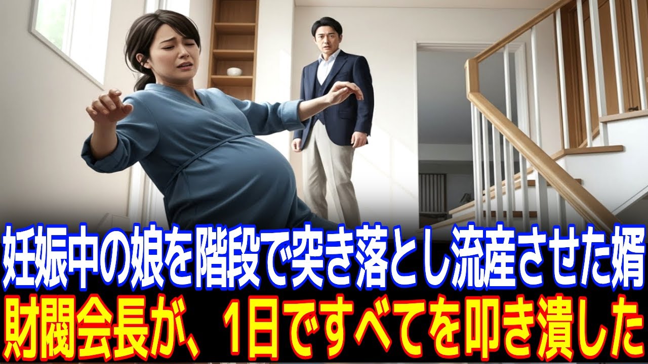 妊娠中の娘を階段で突き落とし流産させた婿。財閥会長が、1日ですべてを叩き潰した