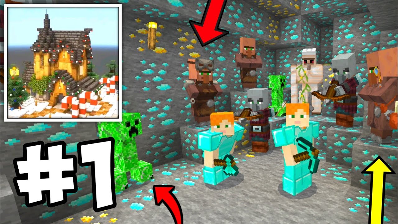 Block Building Craft World How To Find Diamonds - Multiplayer Survival Series Part 1