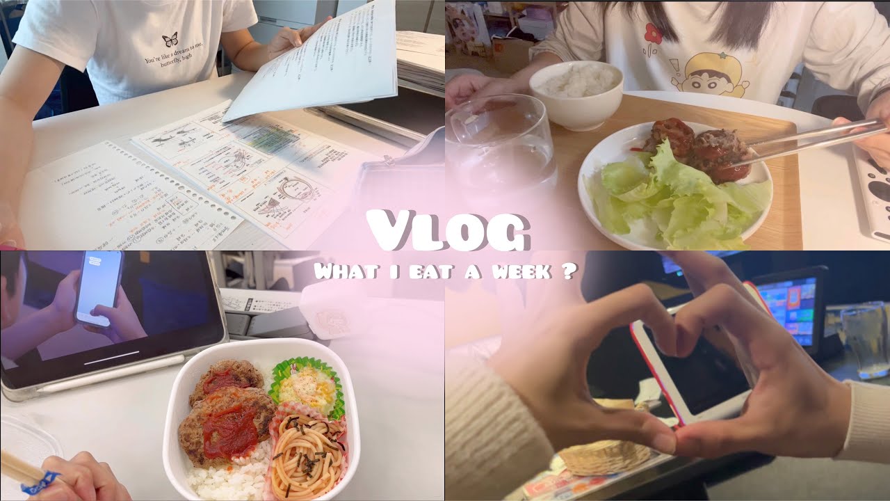 ｜VLOG｜一人暮らし大学生の1週間の食事、体型維持、深夜カラオケ🎤、韓ドラ🇰🇷、試験勉強📚✍🏻